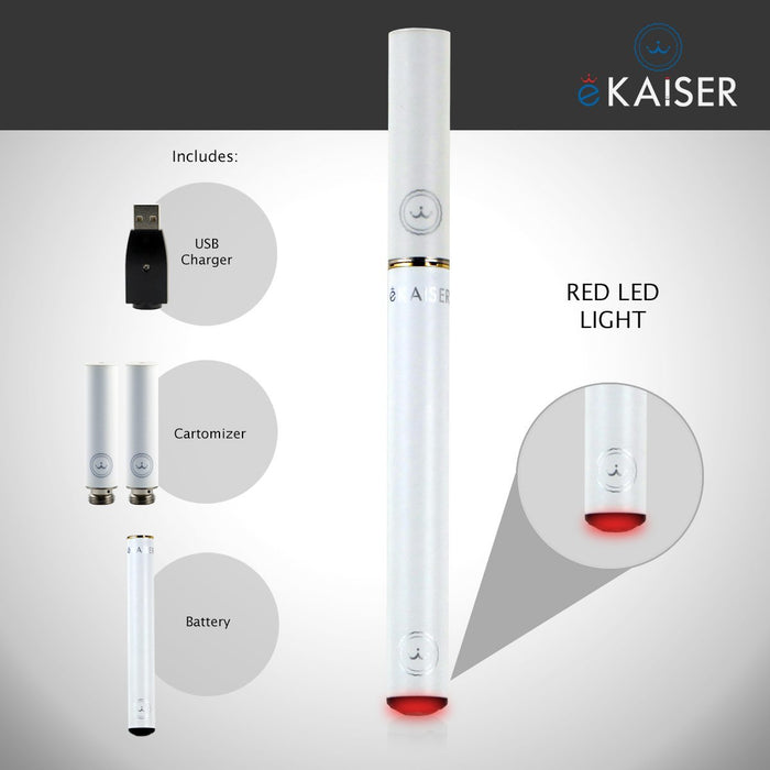 E Zigaretten Starter Kit eKaiser | Weiße Batterie mit Apfel und Erdbeere Flavour | Cigee