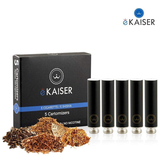 Klassischer Tabak Flavour eKaiser 5er Pack Schwarze Cartomizer