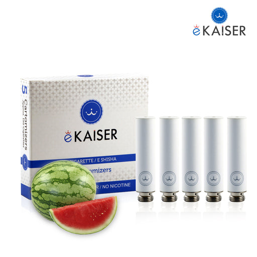 E shisha E Liquid 5 Pack White Cartomizer Watermelon Flavour E-Cigarette for eKaiser Rechargeable eShisha Cigarette