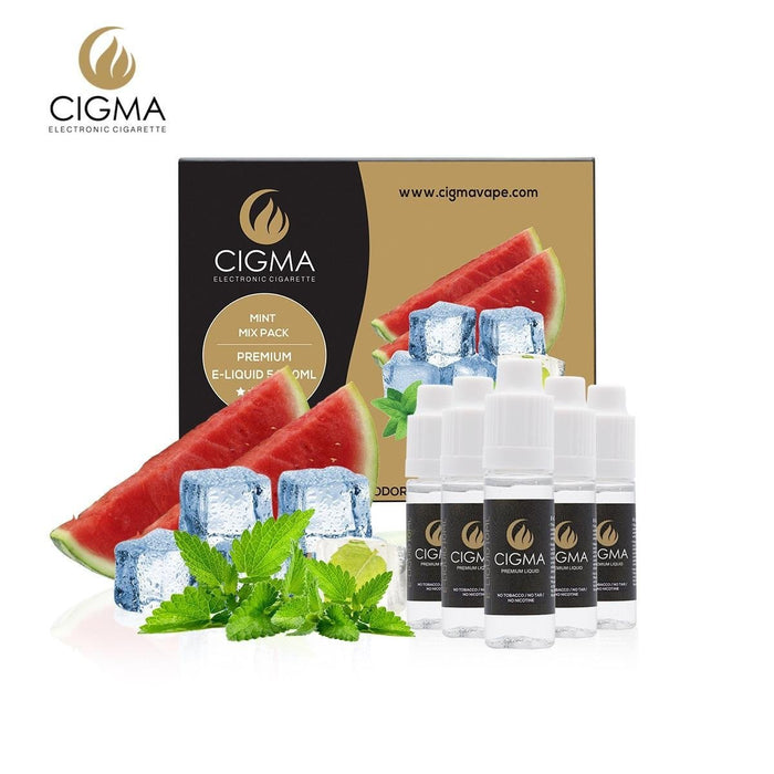 Cigma E Liquid 5 x 10ml Minze Mix