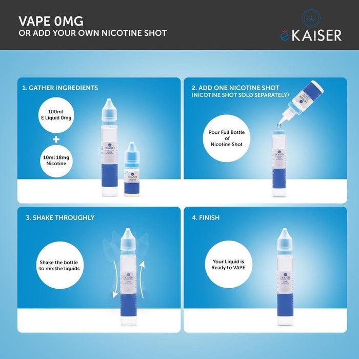 eKaiser Erdbeere 30ml E Liquid 0mg | Shortfill Flasche |